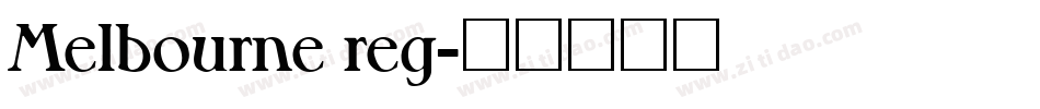 Melbourne reg字体转换